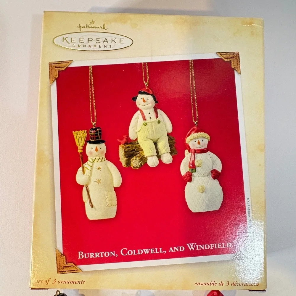 Hallmark Keepsake Ornament 2003 Burrton Coldwell Windfield Snowmen Set of 3
